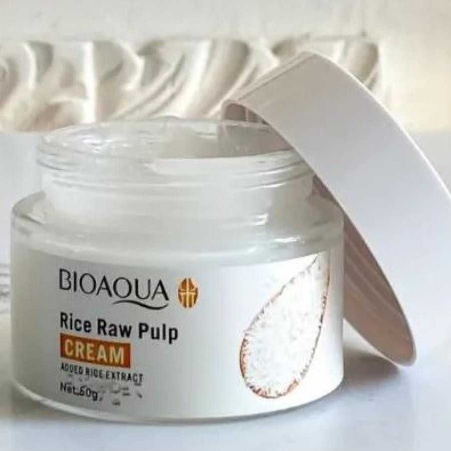Bioaqua Crema Facial Hidratante con Extracto de Arroz 50g 🌾💧 — Nutrición y Luminosidad Duradera